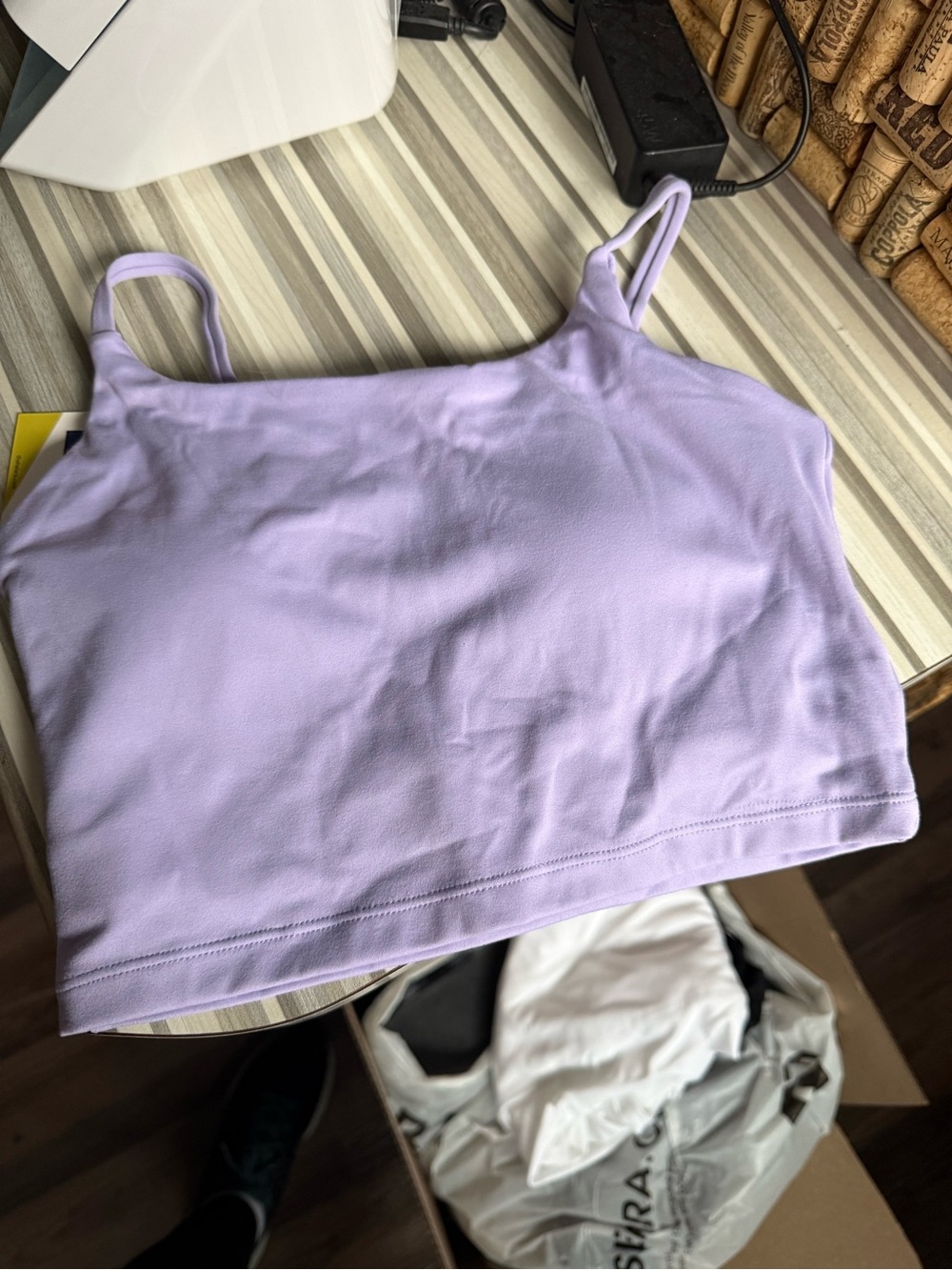 HALARA Lilac Spaghetti-Strap Crop Camisole